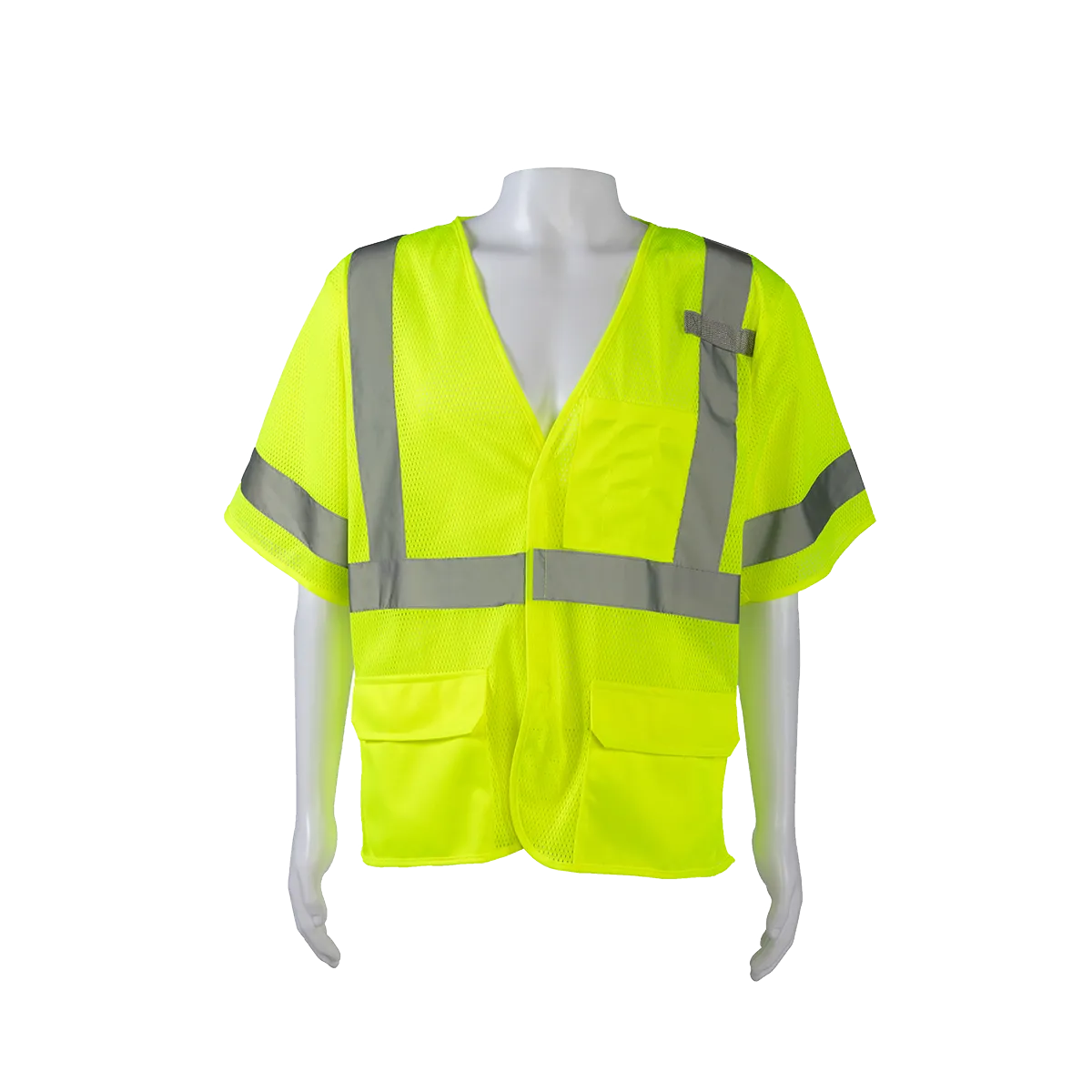 LVM3 ANSI 107-2020 CLASS 3 Vest, Lime Mesh Hook & Loop Closure