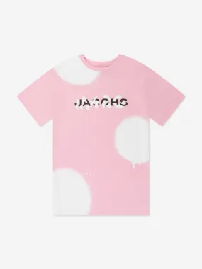 MARC JACOBS Girls Spray Spots T-Shirt Dress in Pink