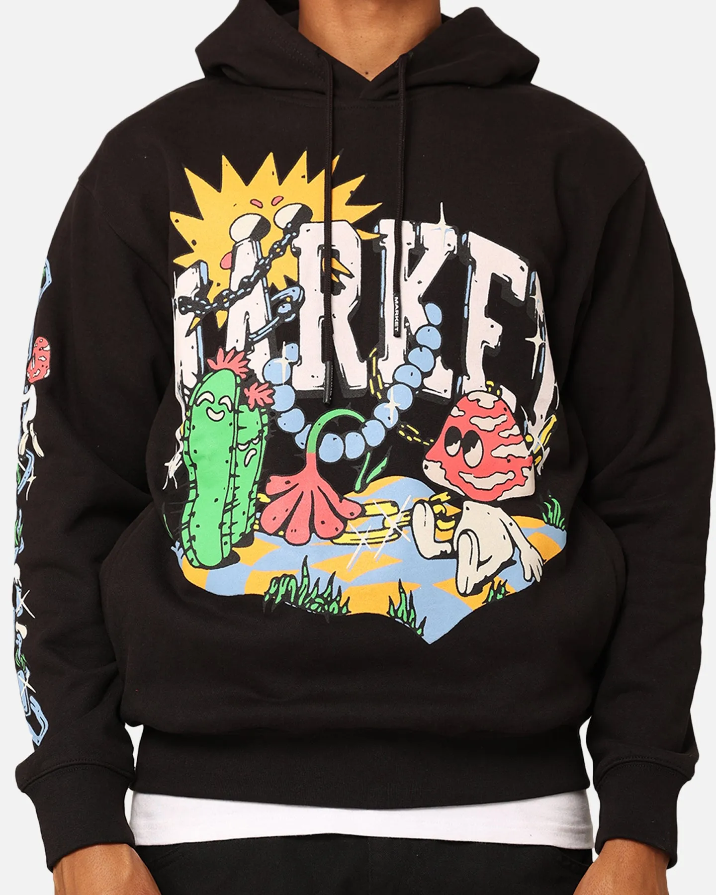 Market Fantasy Farm Pullover Hoodie Black