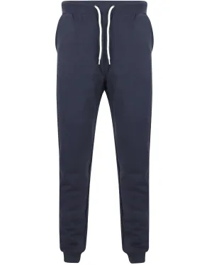 Mast Brush Back Fleece Cuffed Joggers In Midnight Blue - South Shore