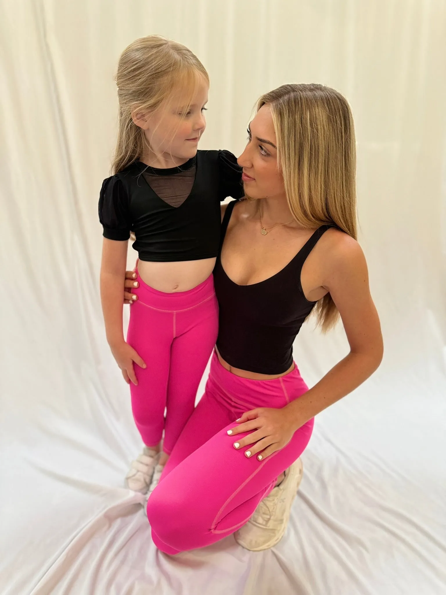 Matching Mommy and Me Leggings Set: Bright Color Collection