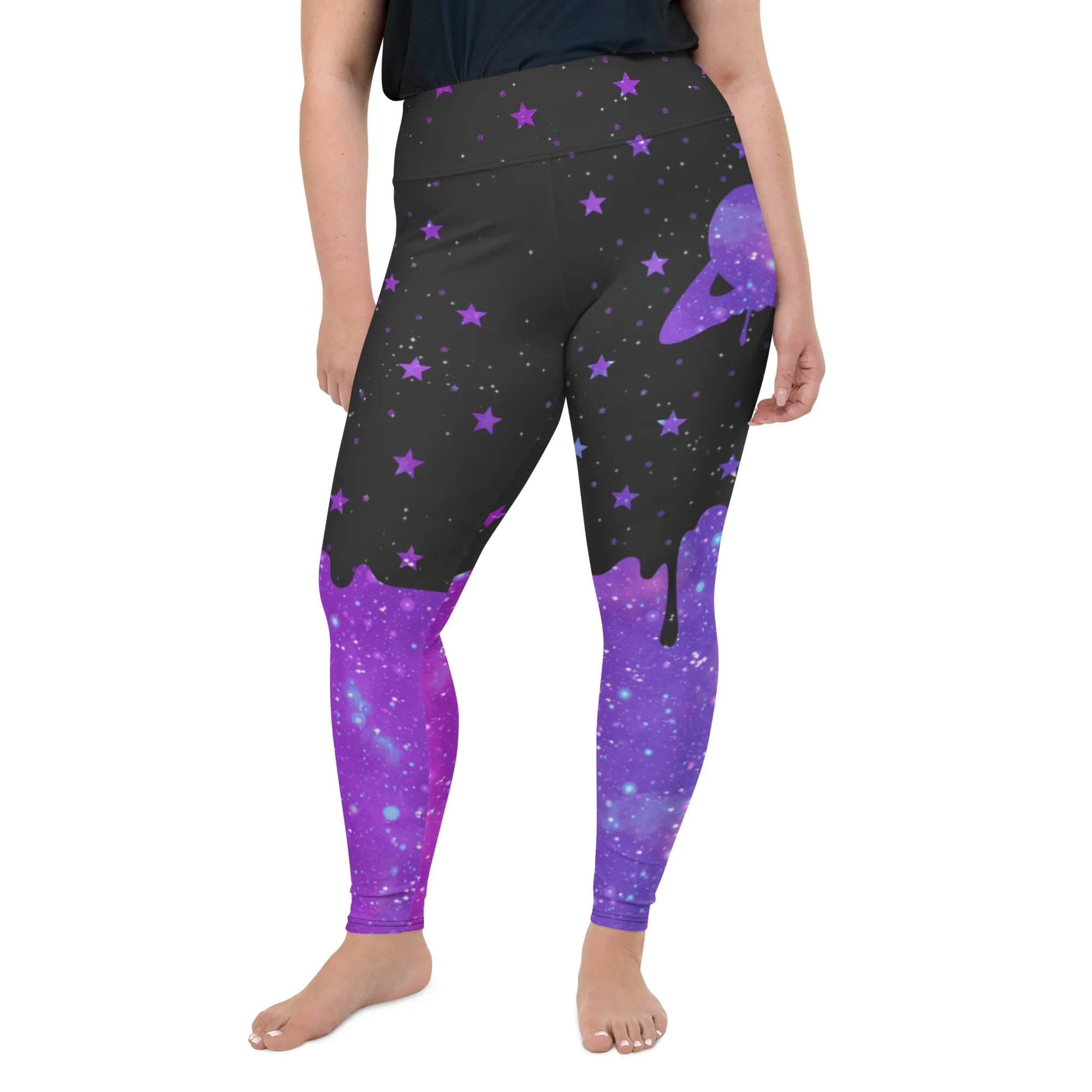 Melting Galaxy Plus Size Leggings