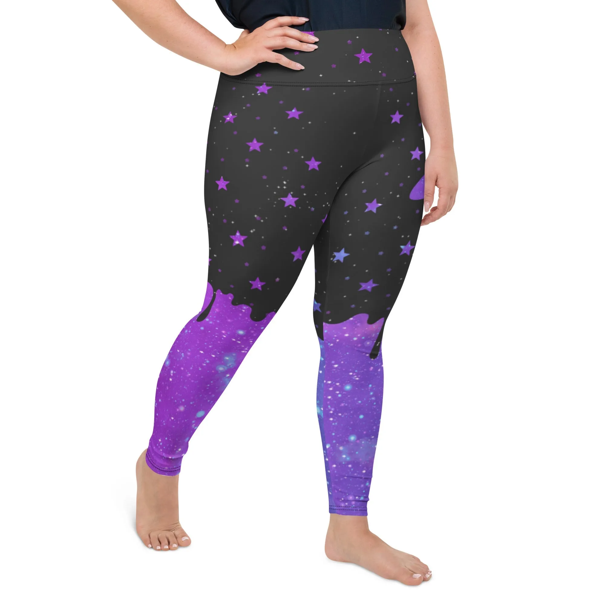 Melting Galaxy Plus Size Leggings