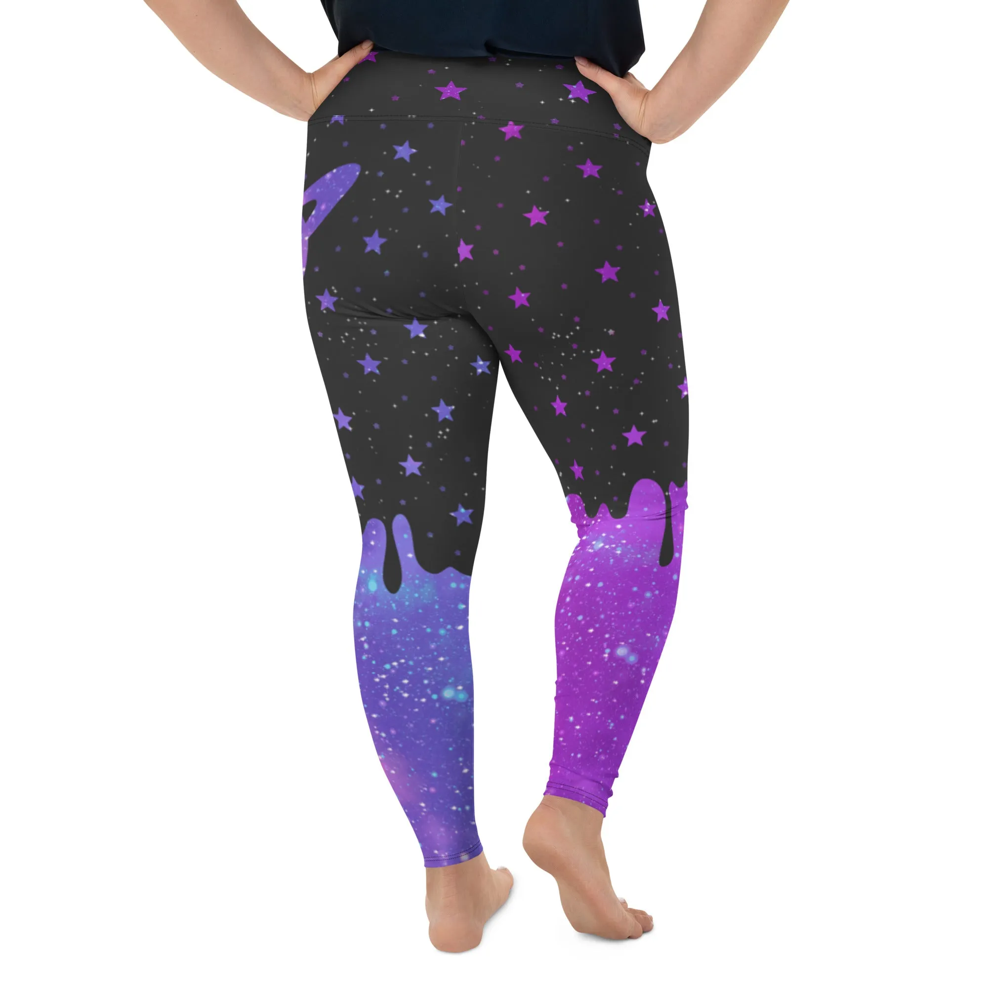 Melting Galaxy Plus Size Leggings