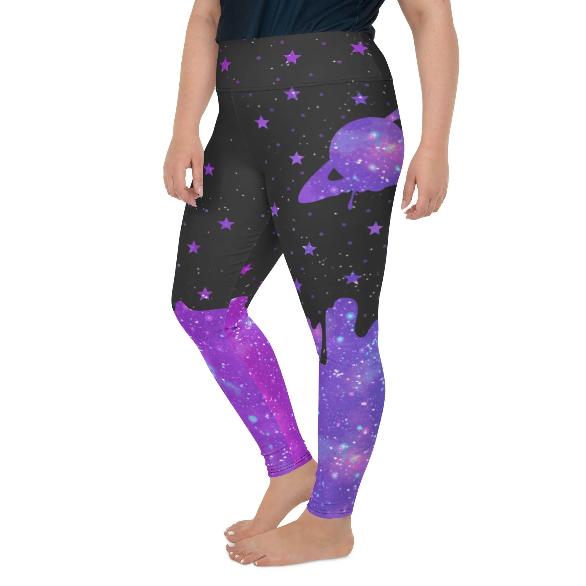 Melting Galaxy Plus Size Leggings