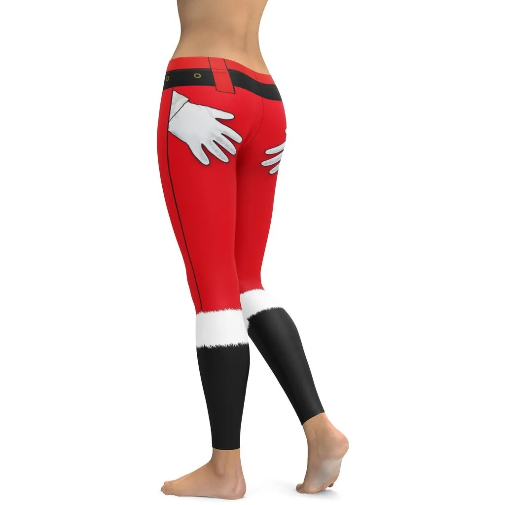 Naughty Santa Outfit Leggings