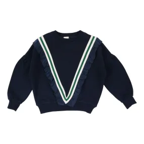 Navy Girls Varsity Sweatshirt