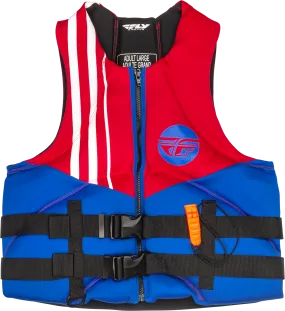 NEOPRENE FLOTATION VEST RED/WHITE/BLUE 3X