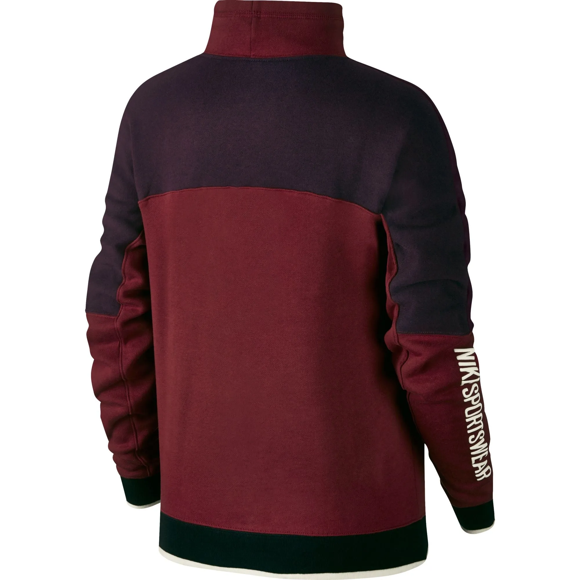 Nike Sportswear Archive Half Zip Pullover Women's Hoodie Burgundy-Black