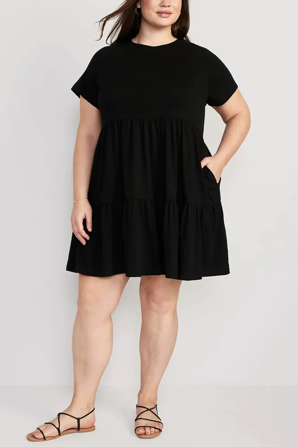 Old Navy - Tiered Mini Swing T-Shirt Dress