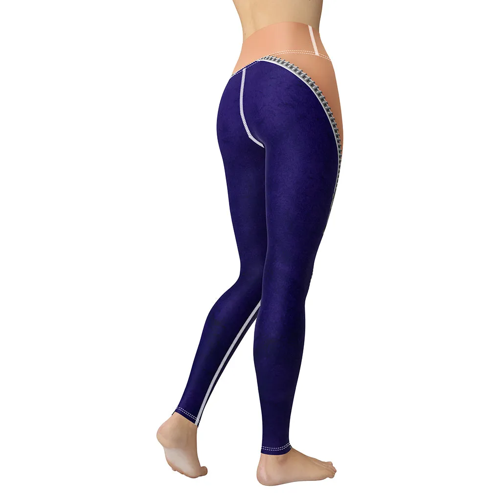 Open Zipper Yoga Leggings