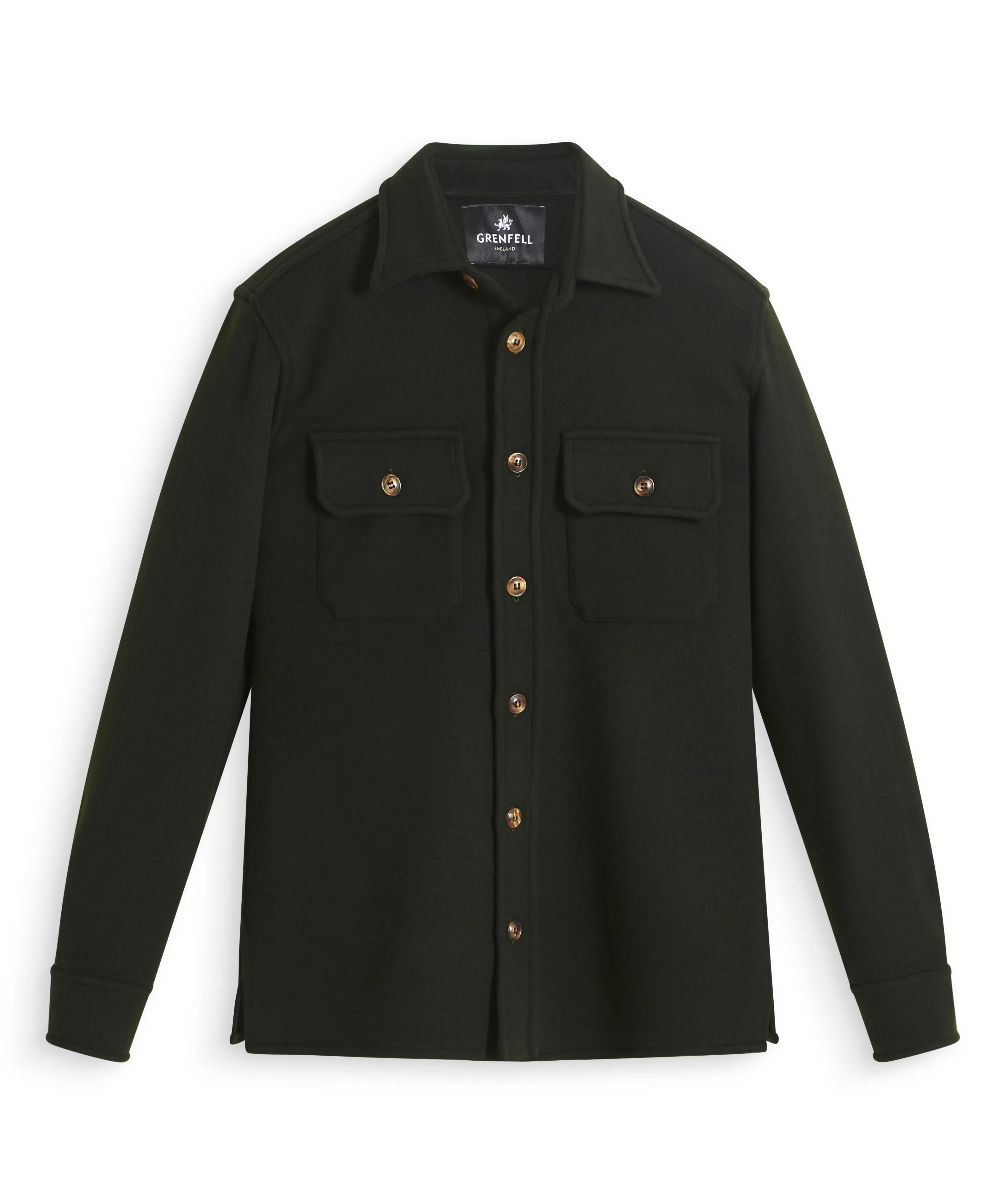 Overshirt - Heavy Double Faced Wool Green