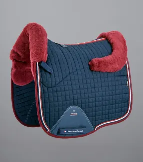 PEI Close Contact Merino Wool Dressage Pad (Navy/Burgundy)