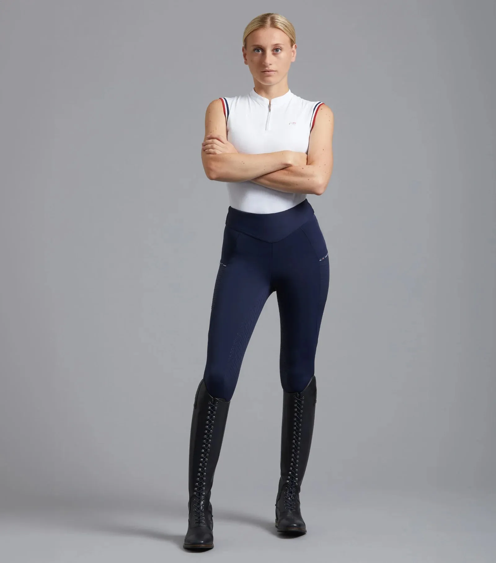 Premier Equine Aporia Ladies Riding Tights (navy or black - high waisted)