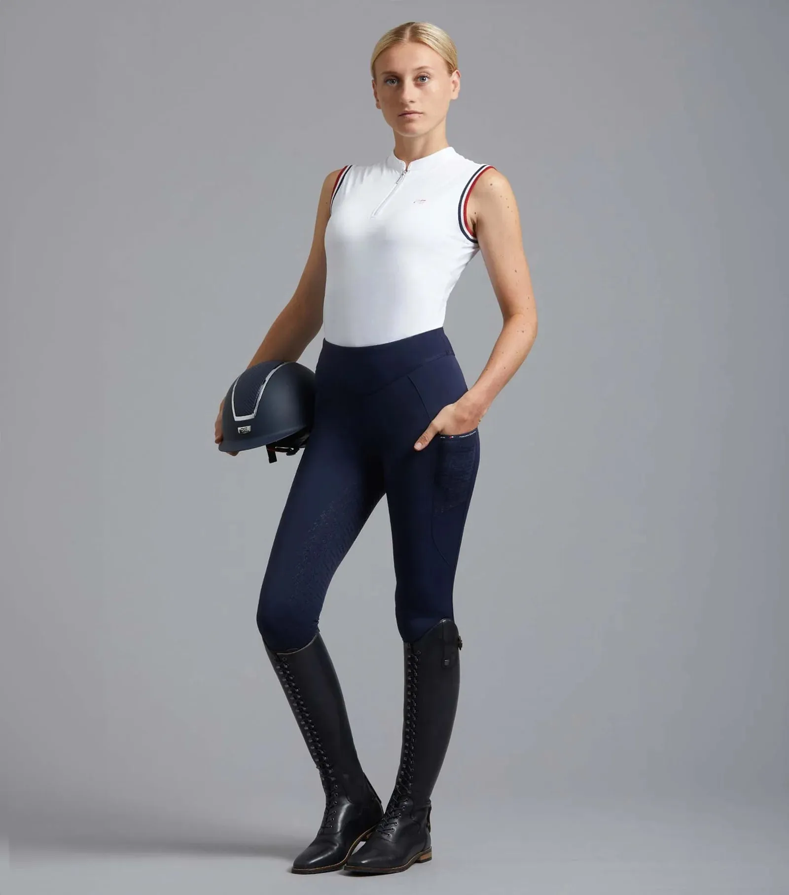 Premier Equine Aporia Ladies Riding Tights (navy or black - high waisted)