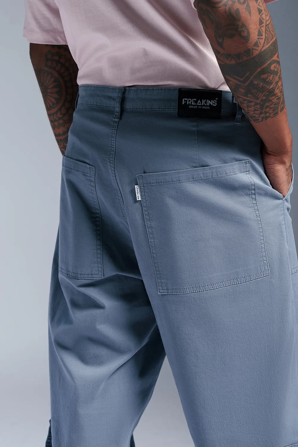 Pulse Grey Men's Straight Fit Cargo Pants