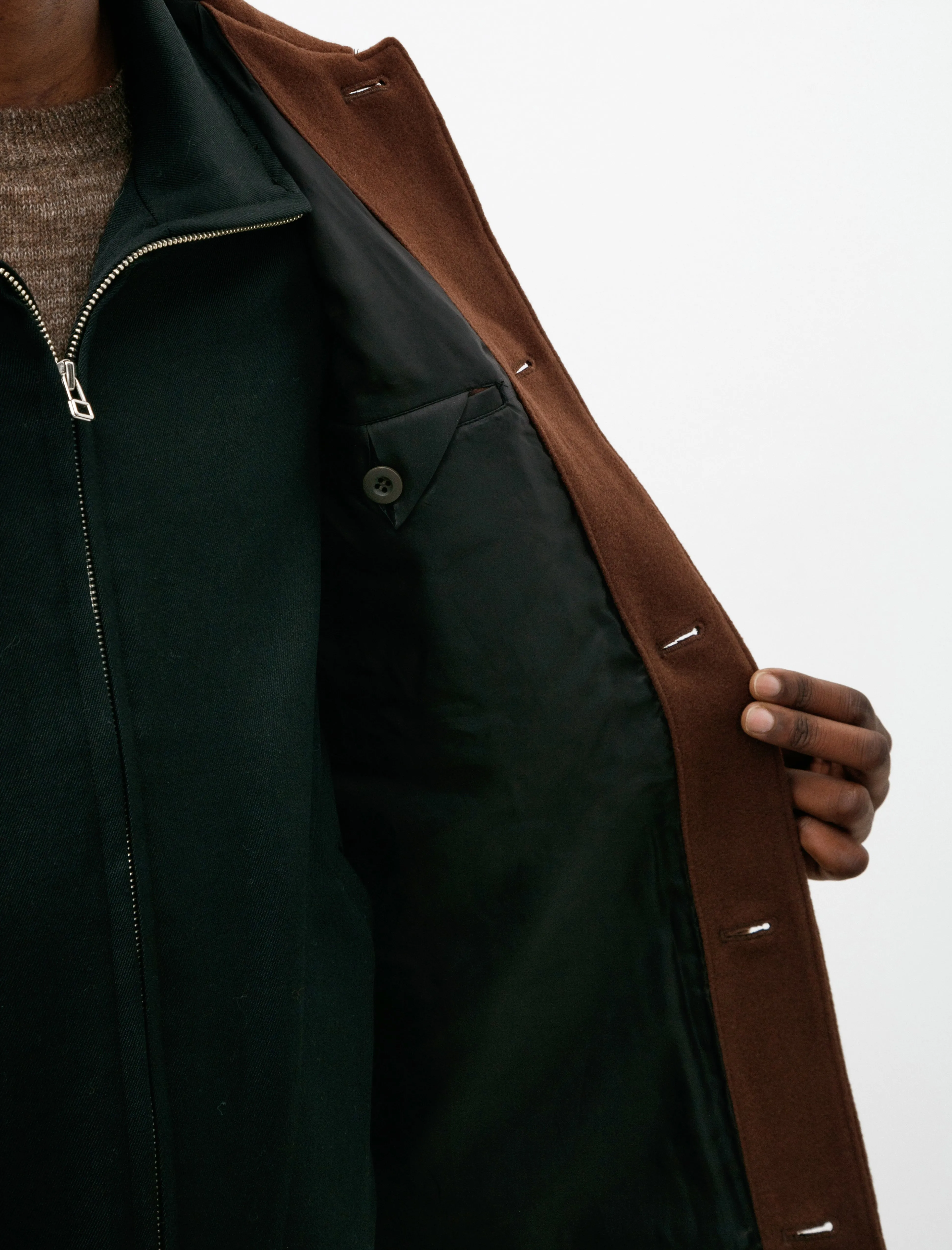 Rambler Coat Brown Wool Flannel