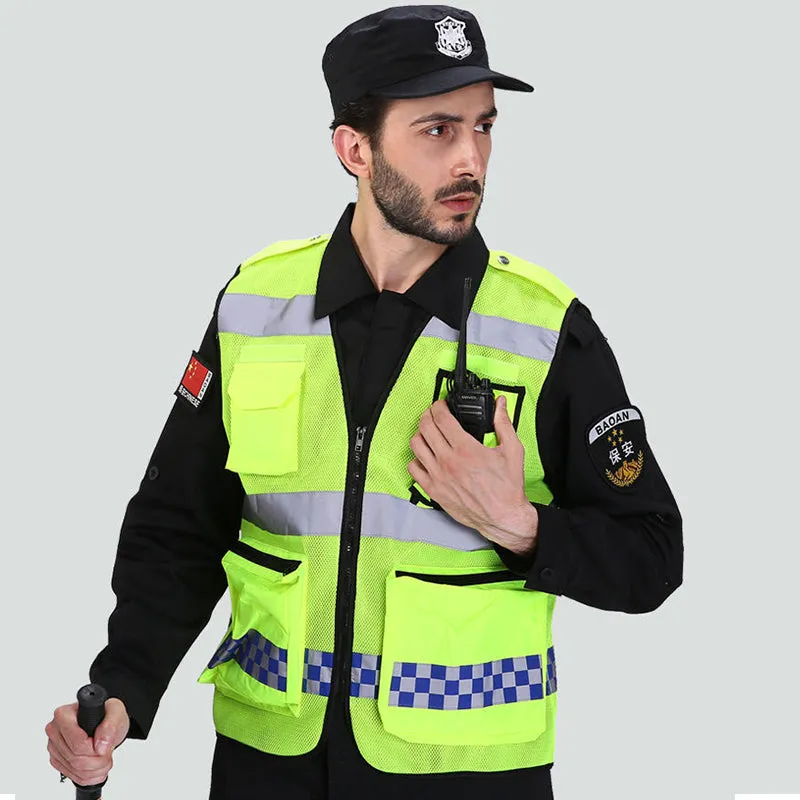 Reflective vest multi pockets for work police(MJ-S33)