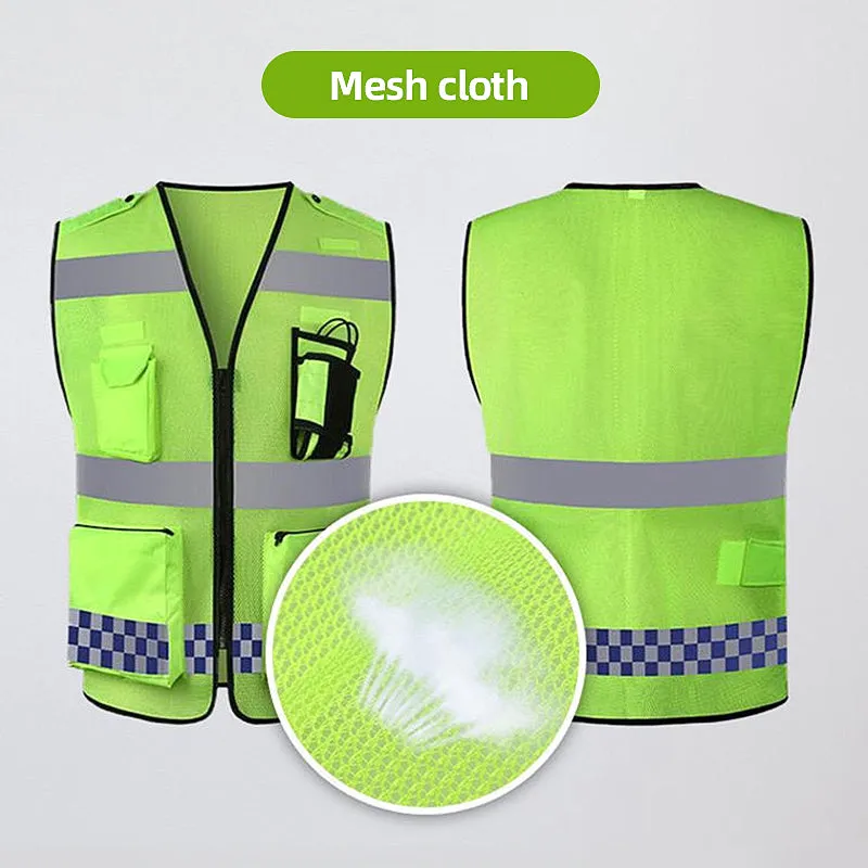 Reflective vest multi pockets for work police(MJ-S33)