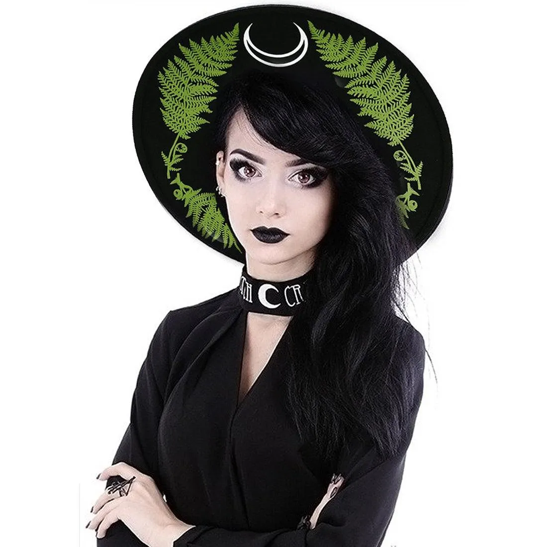 Restyle - FOREST WITCH FERN - Wide Brim Hat