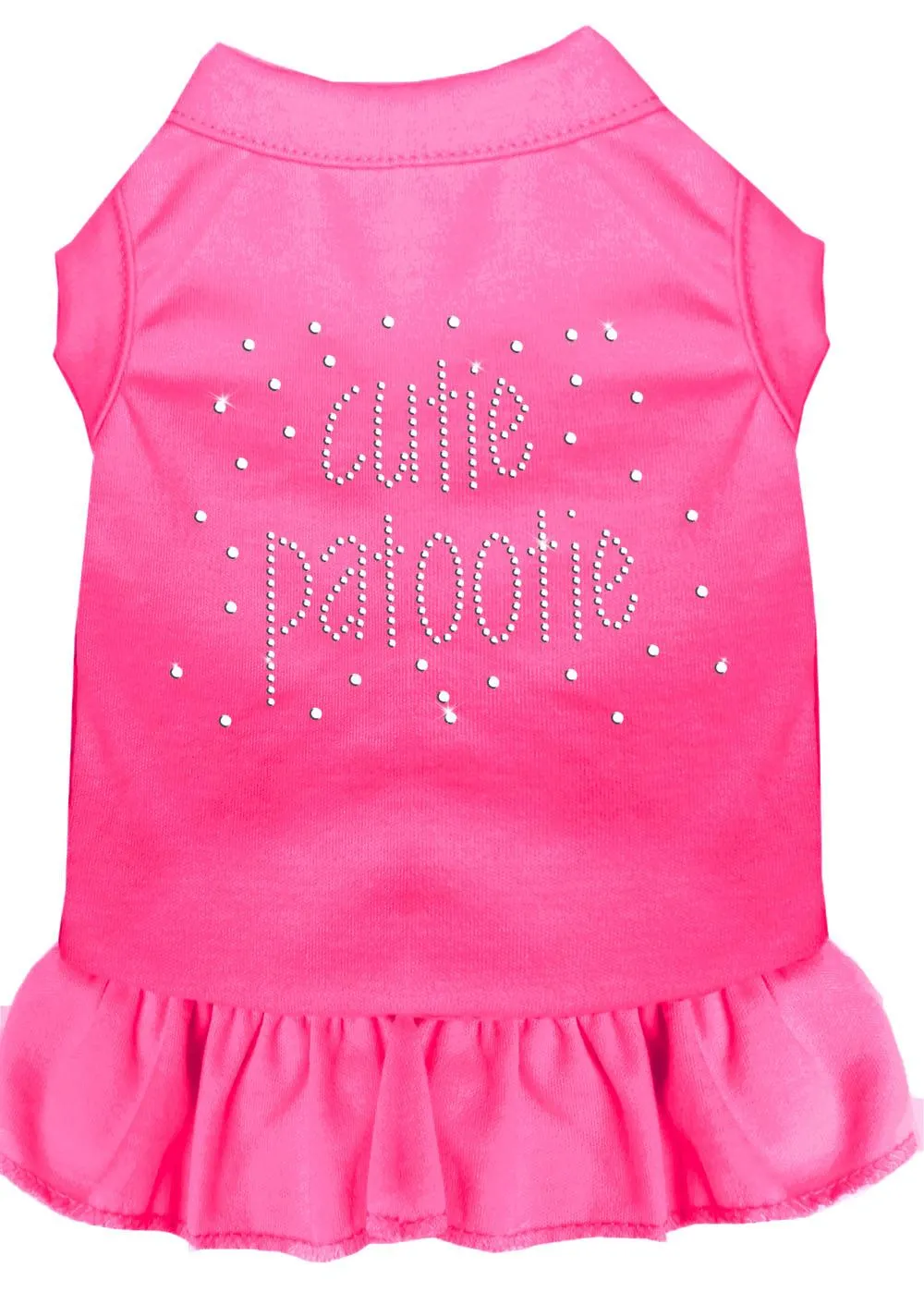 Rhinestone Cutie Patootie Dress Bright Pink Lg (14)