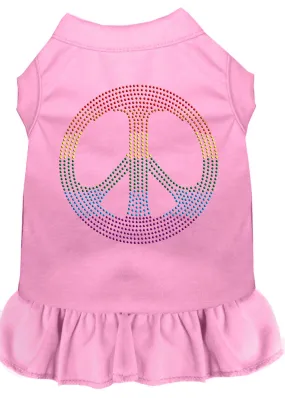 Rhinestone Rainbow Peace Dress Light Pink Xxxl (20)