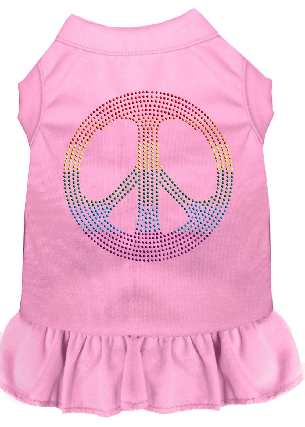 Rhinestone Rainbow Peace Dress Light Pink Xxxl (20)