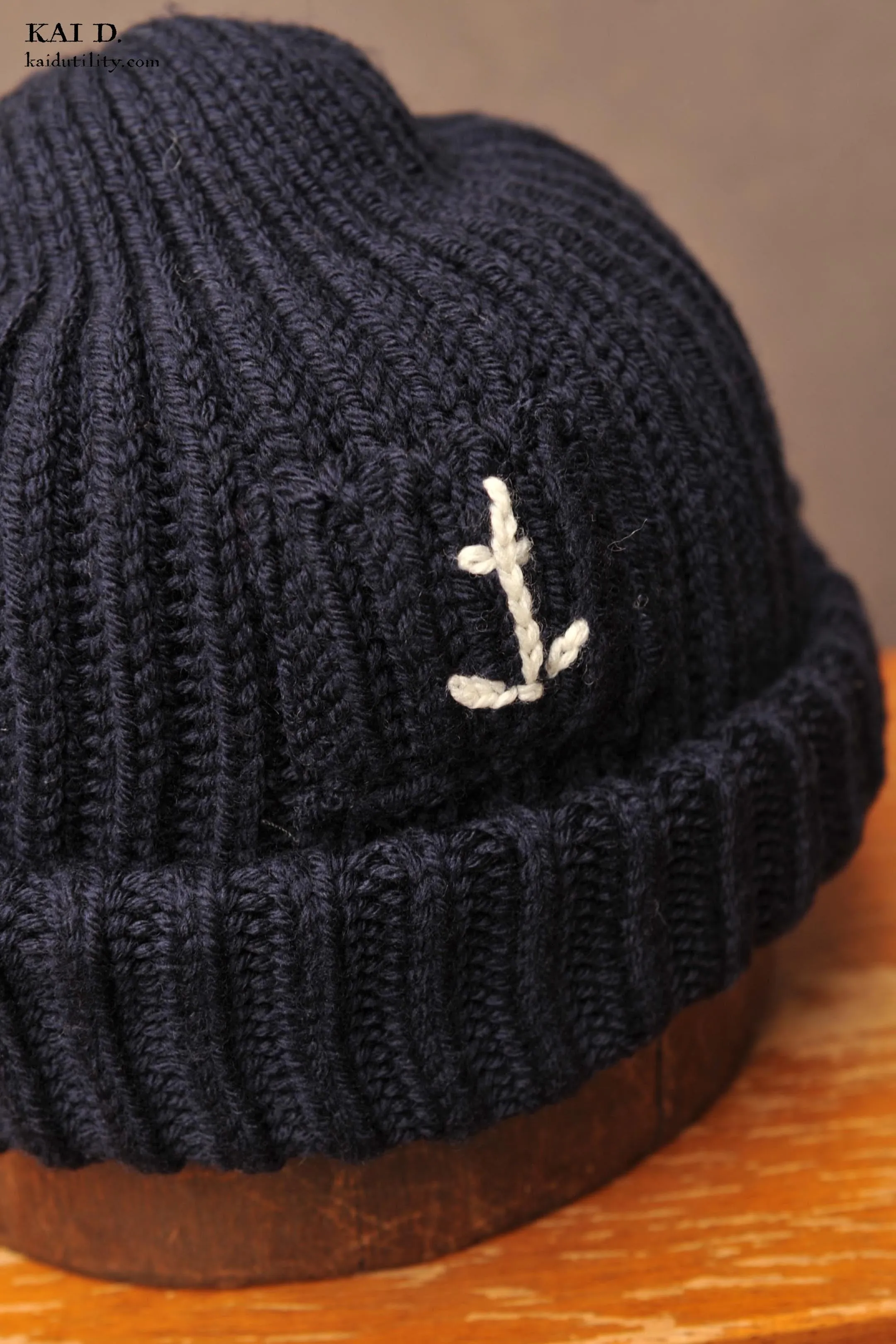 Ribbed Beanie - Navy