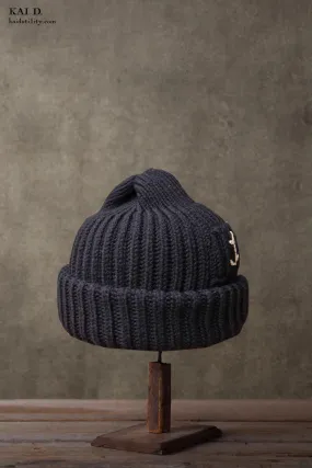 Ribbed Beanie - Navy