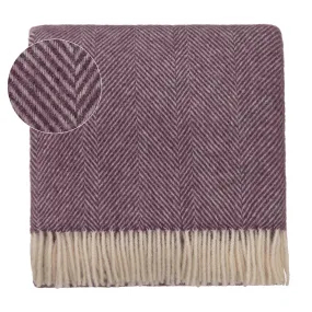 Salantai Wool Blanket [Plum/Cream]