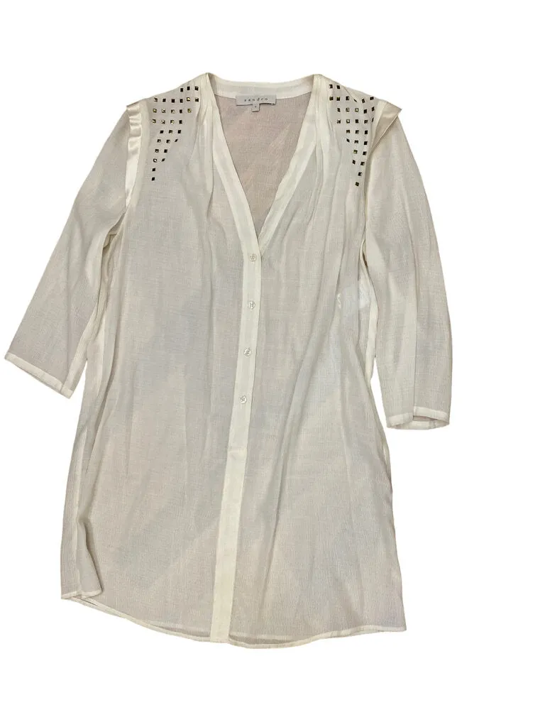 Sandro sheer tunic blouse size 1/S