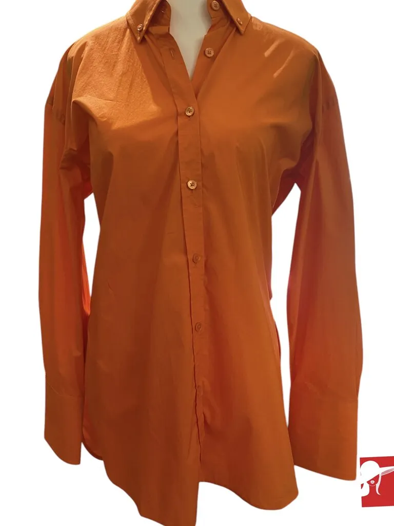 Scanlan Theodore button front long tunic blouse size 2