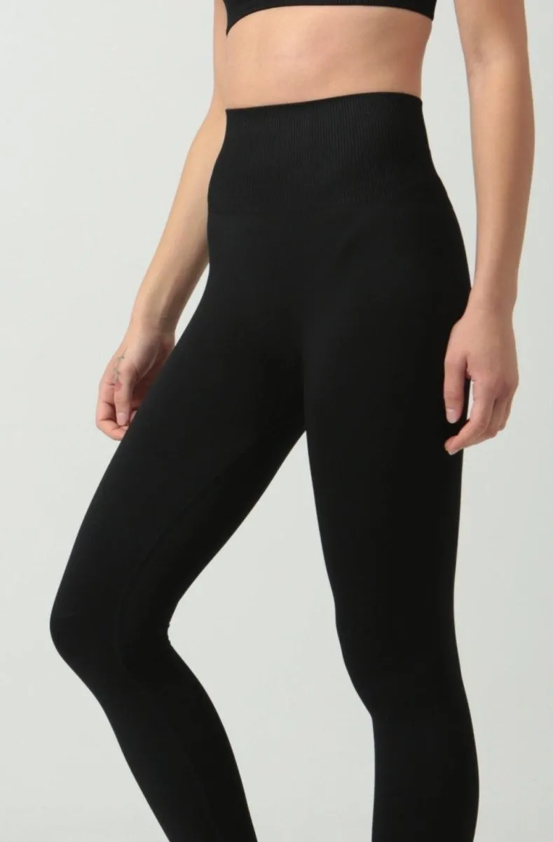 Seamless Leggings - High Waist - Black