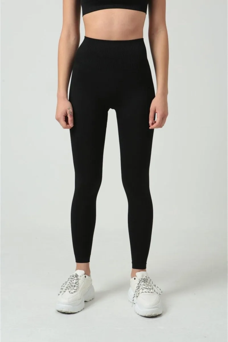 Seamless Leggings - High Waist - Black