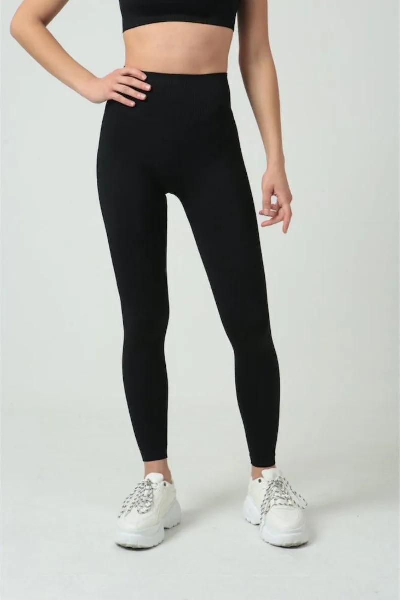 Seamless Leggings - High Waist - Black