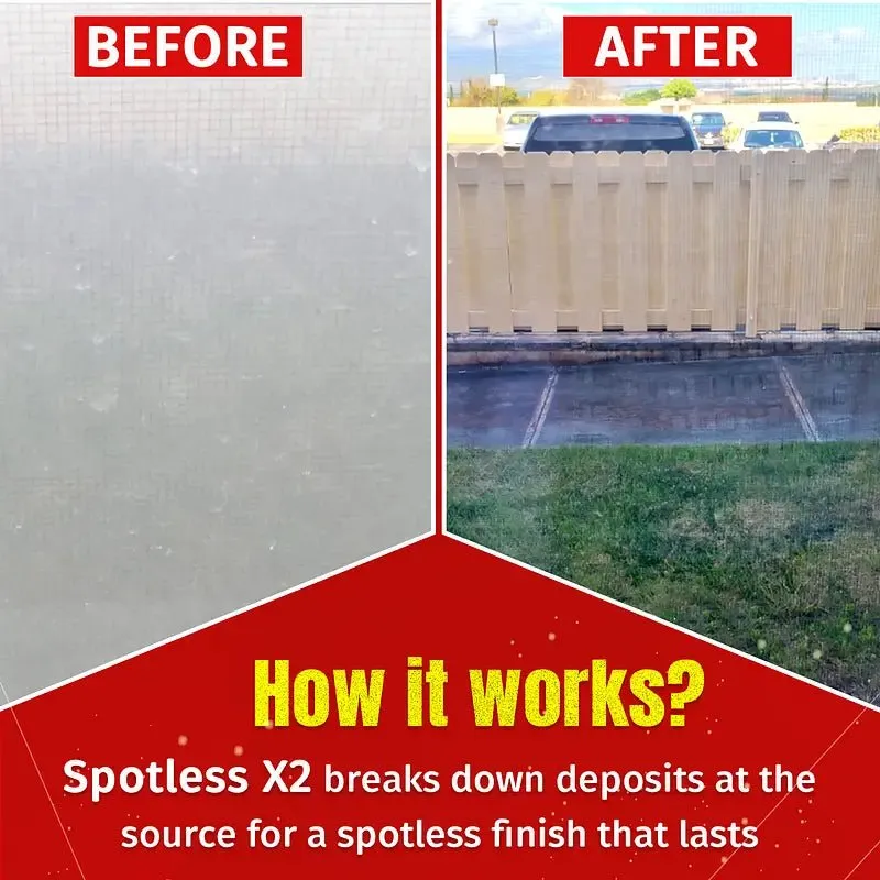 Spotless X2 Upgraded Water Spot Remover for Glass