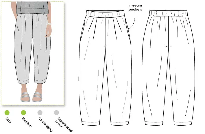 Style Arc Ethel pant sewing pattern