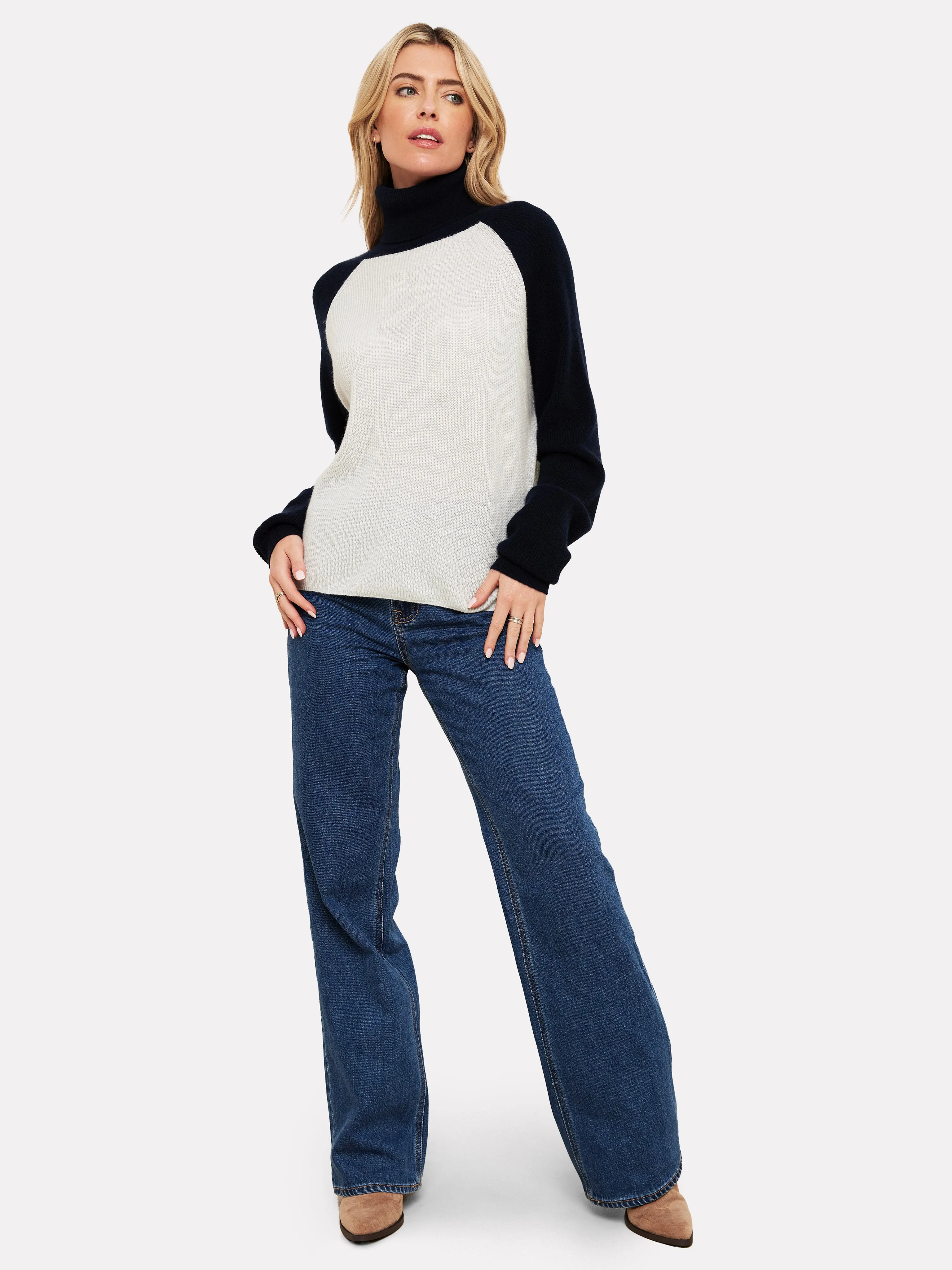 Susie Cashmere Ribbed Roll Neck