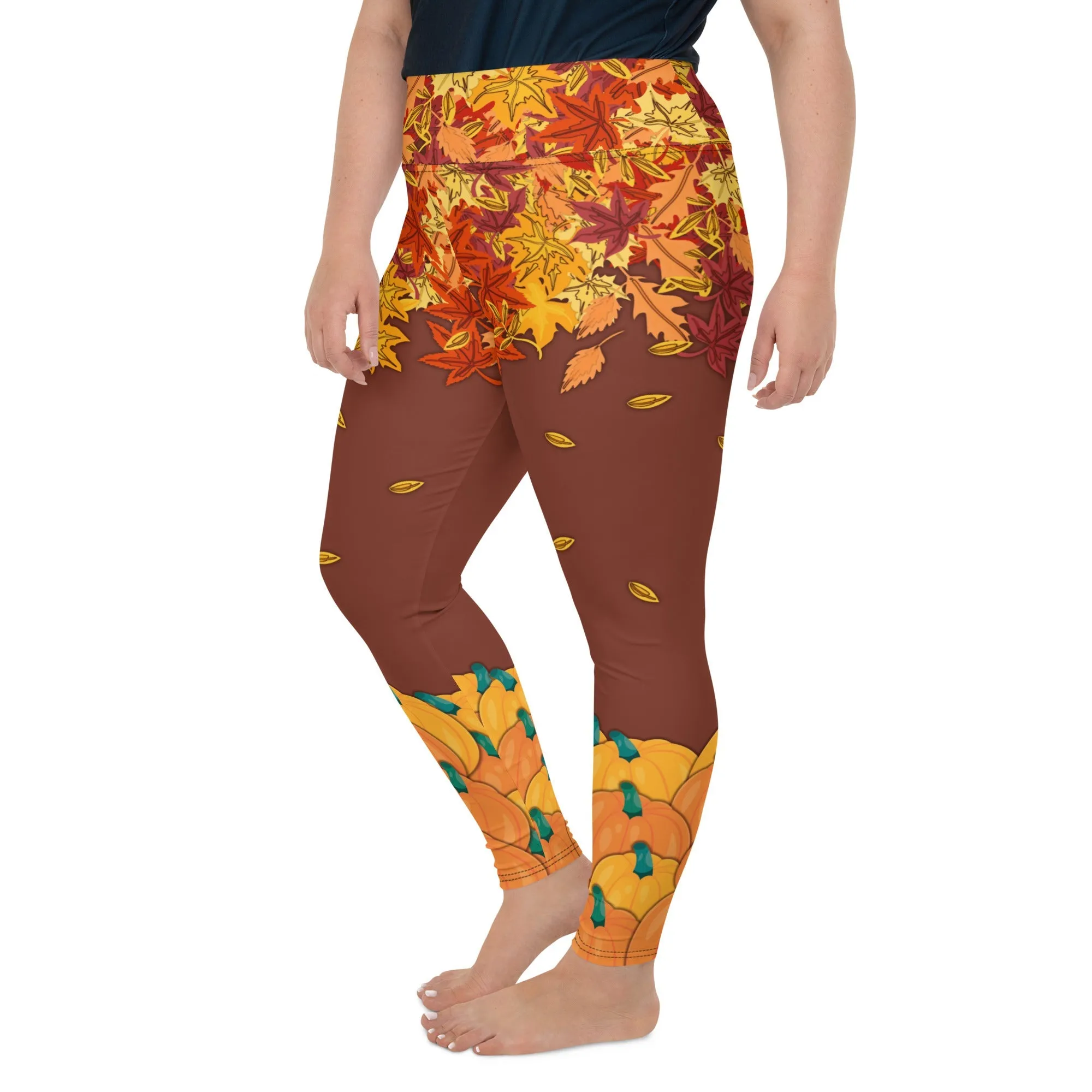 Thanksgiving Vibes Plus Size Leggings