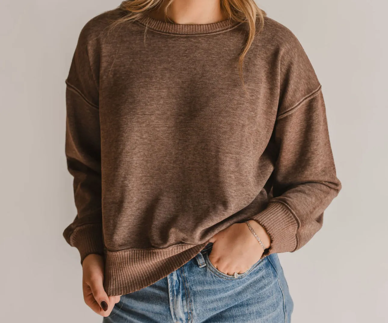 The Cropped Classic Crewneck Sweatshirt