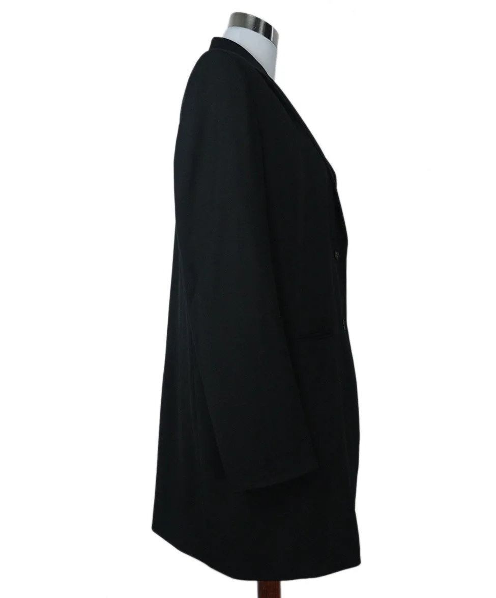 The Row Black Wool Coat sz 12