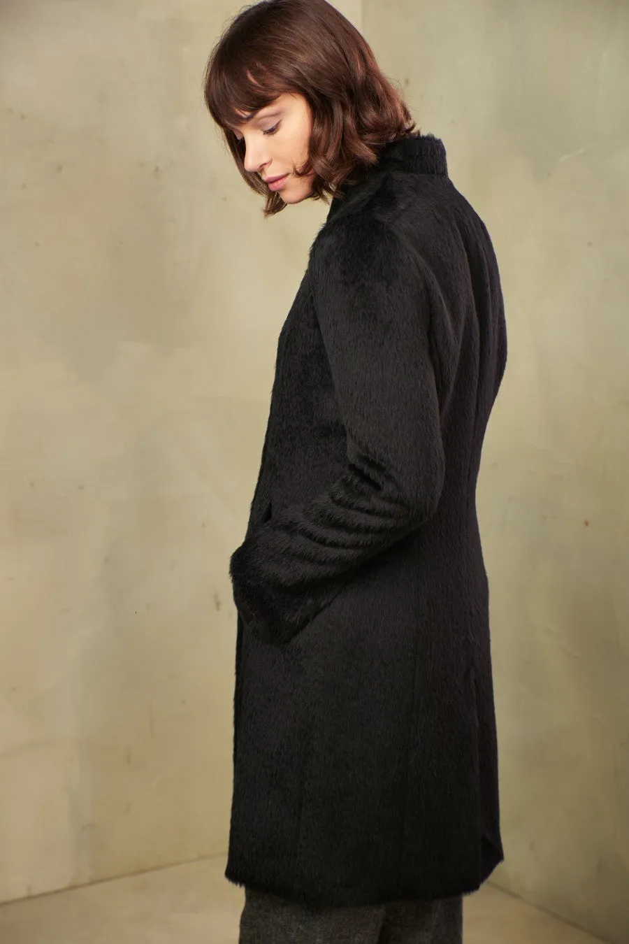 Theory Coat Alpaca Suri Color Black