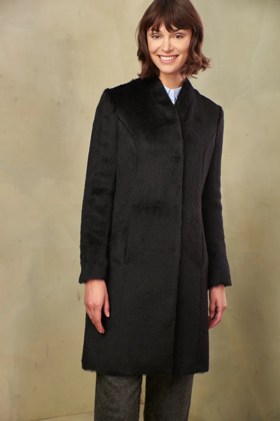 Theory Coat Alpaca Suri Color Black