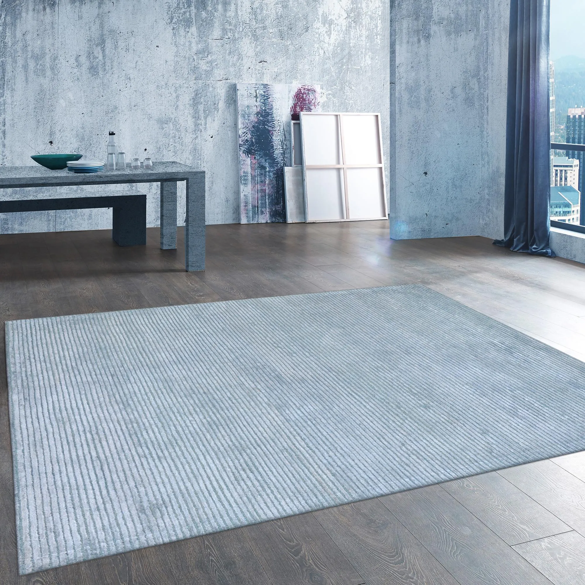 Transitiona Bamboo Silk & Wool Area Rug