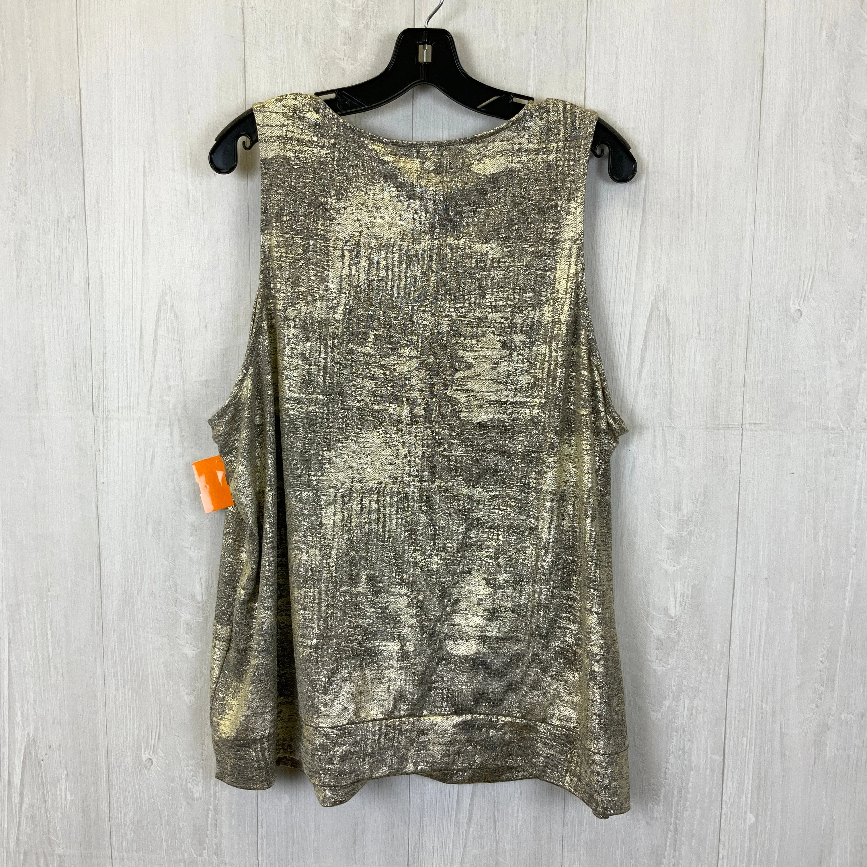 Tunic Sleeveless By Anthropologie In Gold & Grey, Size: 3x