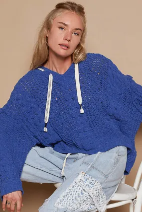 ULTRAMARINE HOODIE CHENILLE TOP