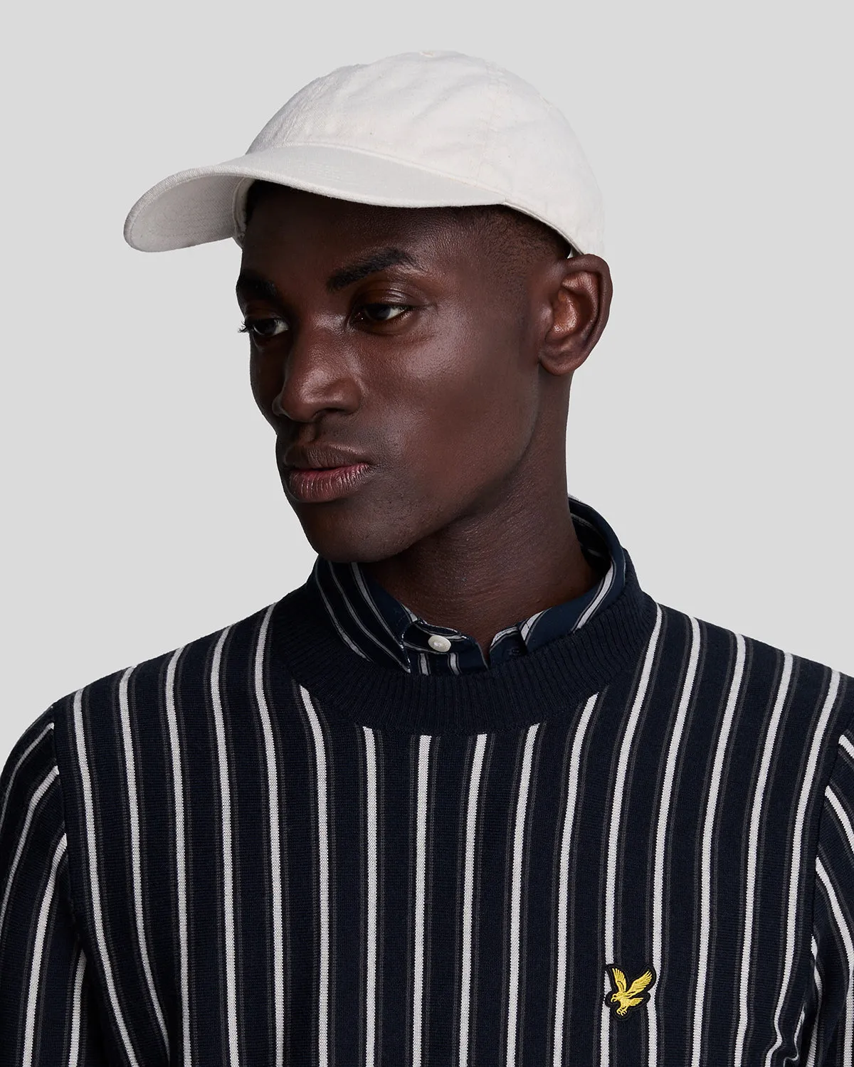 Vertical Stripe Crew Neck Jumper