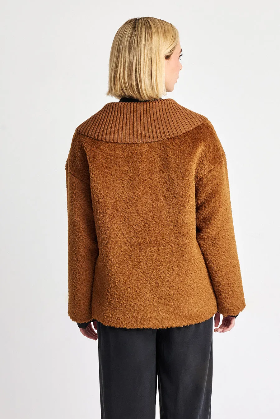 Willma Coat Suri Alpaca & Wool Color Cafe