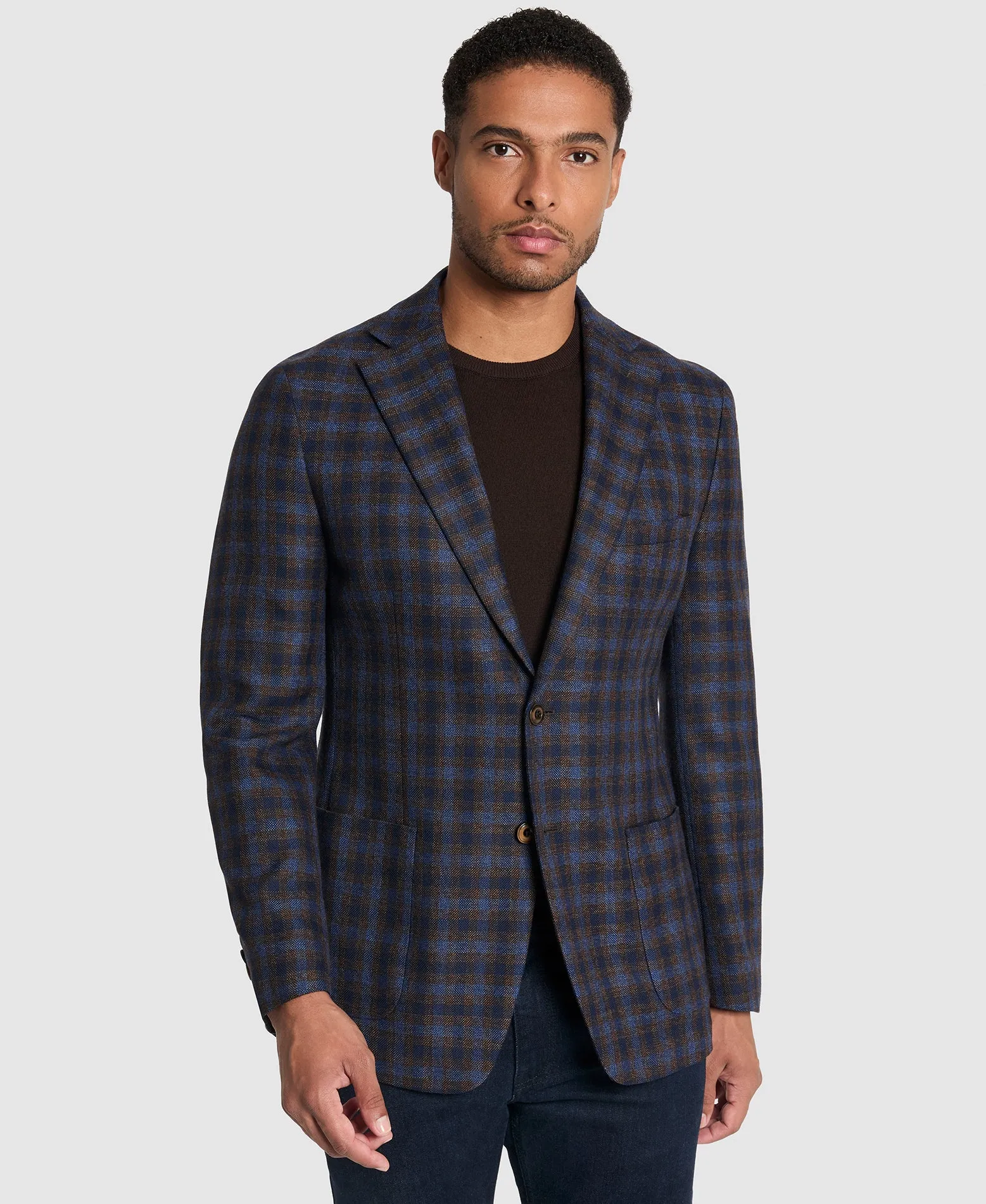 Wool Check Plaid Sport Coat