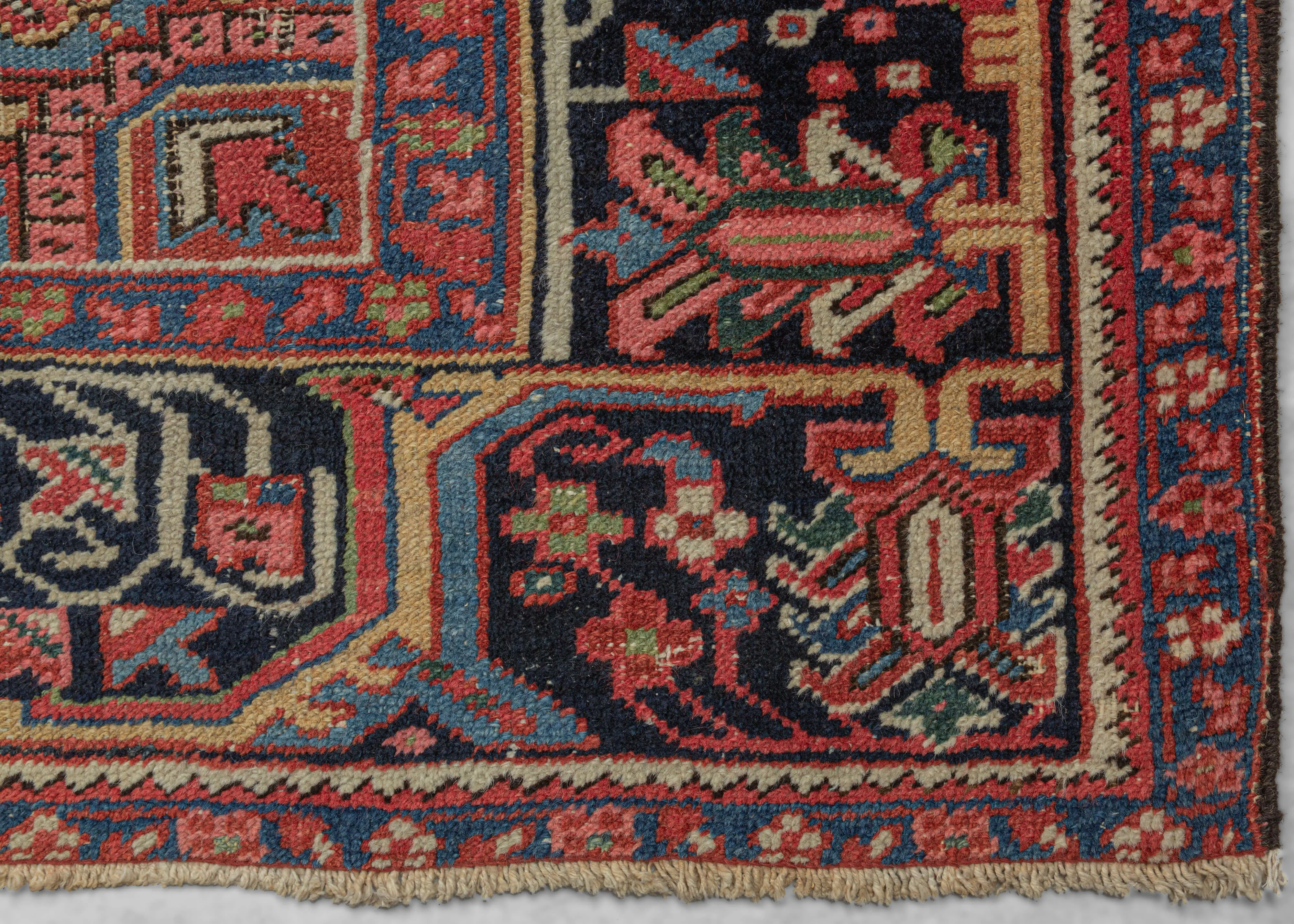 Worn Heriz Rug - 9’ x 12’2